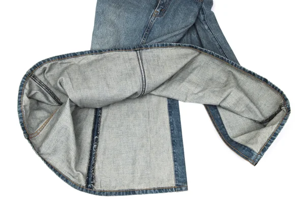 JUNYA WATANABE COMME des GARCONS Double-waisted Reconstructed Denim Skirt K-167139_011