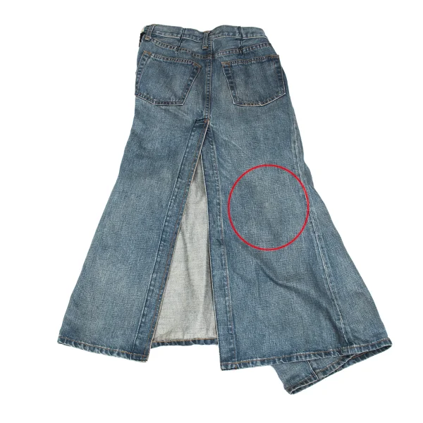 JUNYA WATANABE COMME des GARCONS Double-waisted Reconstructed Denim Skirt K-167139_012