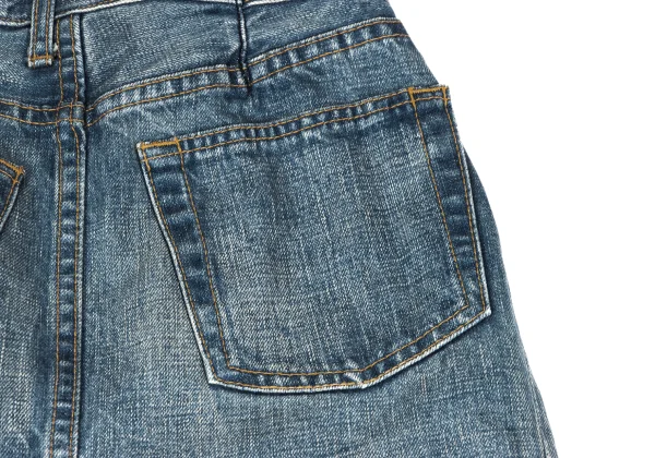 JUNYA WATANABE COMME des GARCONS Double-waisted Reconstructed Denim Skirt K-167139_014