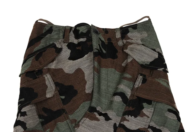 JUNYA WATANABE COMME des GARCONS Wool Camo Woven Ruffle Layered Skirt K-167146_003
