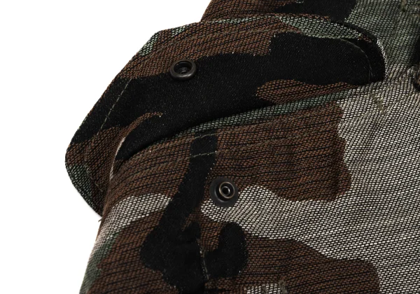 JUNYA WATANABE COMME des GARCONS Wool Camo Woven Ruffle Layered Skirt K-167146_005