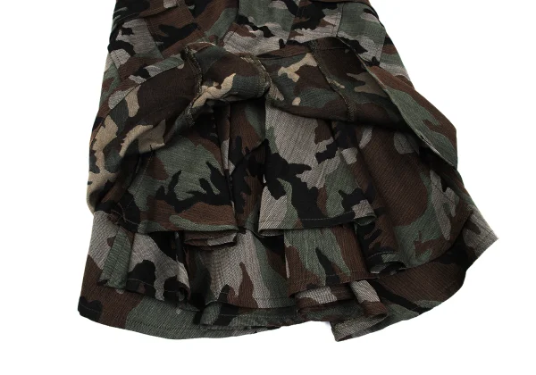 JUNYA WATANABE COMME des GARCONS Wool Camo Woven Ruffle Layered Skirt K-167146_009