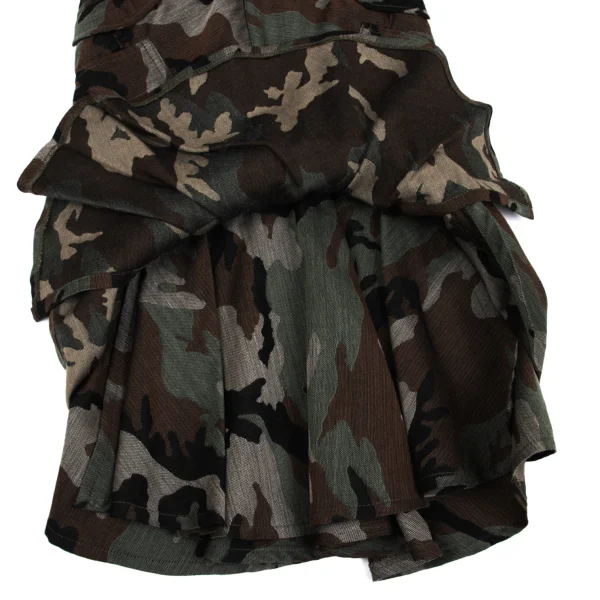 JUNYA WATANABE COMME des GARCONS Wool Camo Woven Ruffle Layered Skirt K-167146_010