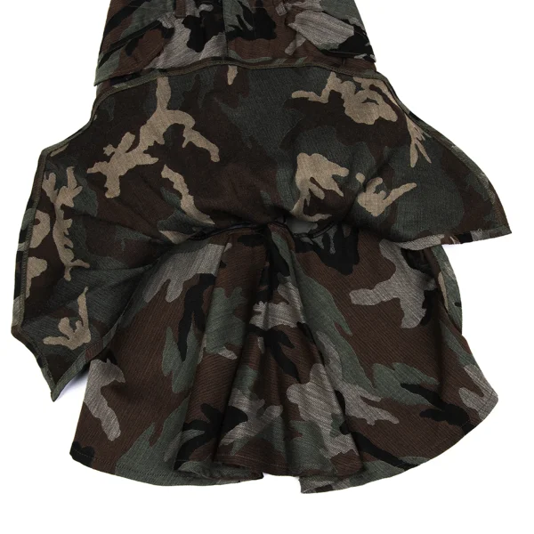 JUNYA WATANABE COMME des GARCONS Wool Camo Woven Ruffle Layered Skirt K-167146_011