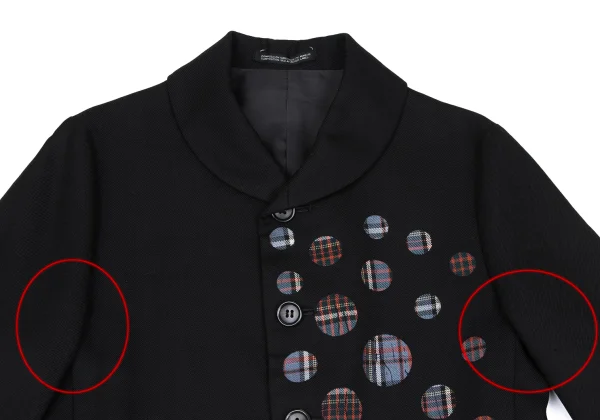 Yohji Yamamoto NOIR Dot Check Wool Jacket K-167150_003