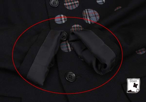 Yohji Yamamoto NOIR Dot Check Wool Jacket K-167150_011