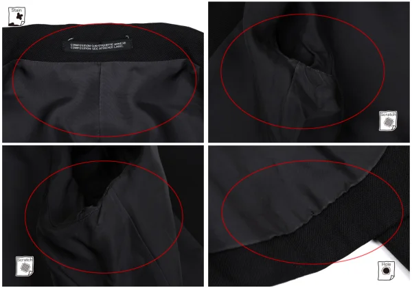 Yohji Yamamoto NOIR Dot Check Wool Jacket K-167150_015