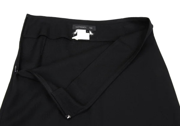 Yohji Yamamoto NOIR Dot Check Wool Flare Skirt K-167151_004