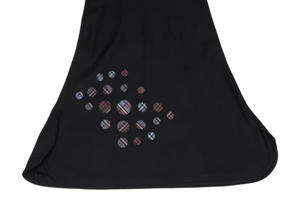 Yohji Yamamoto NOIR Dot Check Wool Flare Skirt K-167151_005