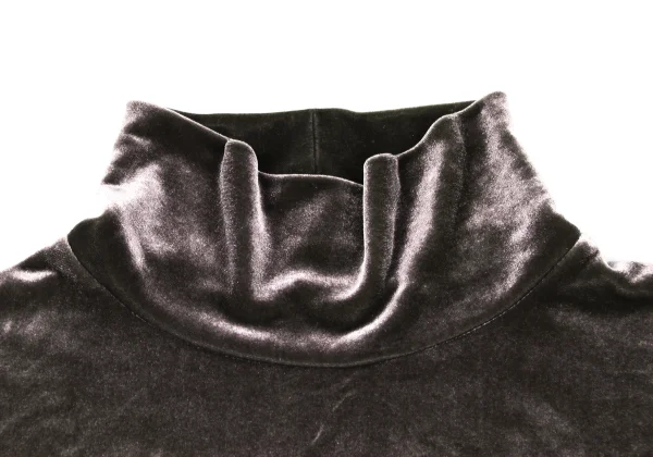 Yohji Yamamoto FEMME Velour Turtle Neck T Shirt K-167154_004