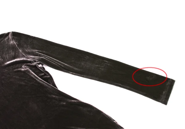 Yohji Yamamoto FEMME Velour Turtle Neck T Shirt K-167154_005