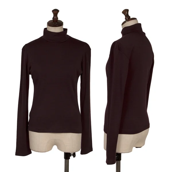 Y's Turtle Neck Wool Top Purple 3 K-167157_001