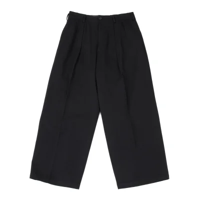 Y's Wool Tuck Wide Pants