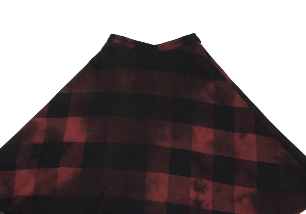 Y's Wool Poly Check Flare Skirt K-167161_003