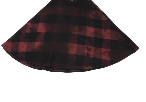 Y's Wool Poly Check Flare Skirt K-167161_007