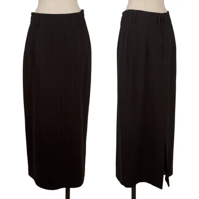 ALFASPIN Wool Stripe Jacquard Long Skirt