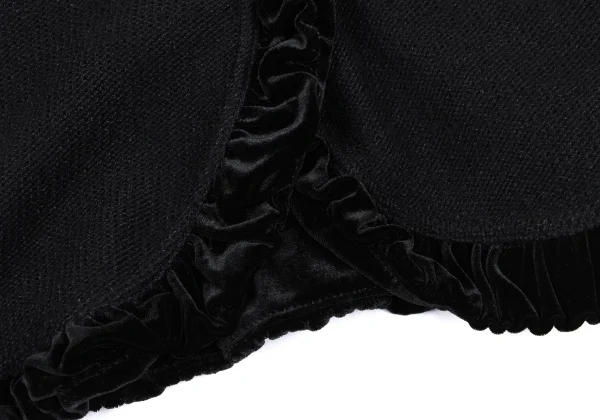 EMPORIO ARMANI Wool Blend Velour Piping Snap Cardigan K-167166_009