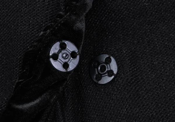 EMPORIO ARMANI Wool Blend Velour Piping Snap Cardigan K-167166_010