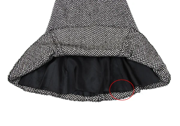 EMPORIO ARMANI Lame Herringbone Flare Skirt K-167167_005
