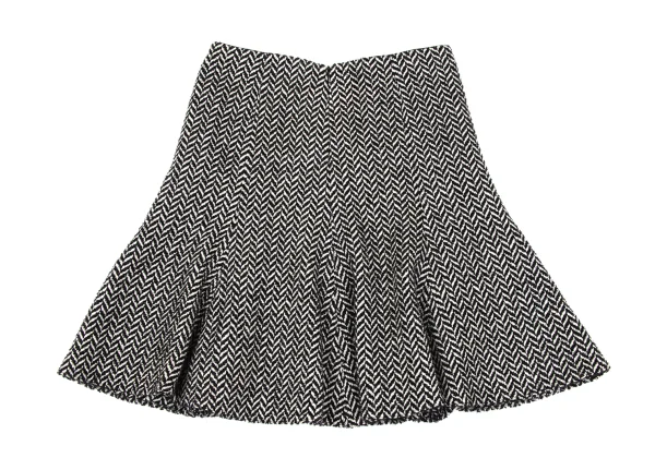 EMPORIO ARMANI Lame Herringbone Flare Skirt K-167167_008