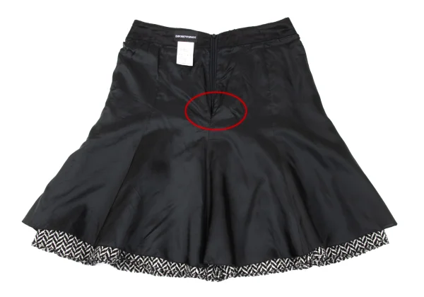 EMPORIO ARMANI Lame Herringbone Flare Skirt K-167167_010