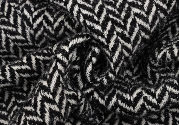 EMPORIO ARMANI Lame Herringbone Flare Skirt K-167167_012