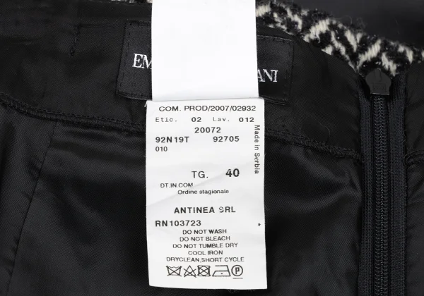 EMPORIO ARMANI Lame Herringbone Flare Skirt K-167167_013