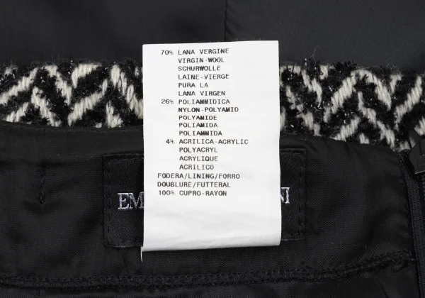 EMPORIO ARMANI Lame Herringbone Flare Skirt K-167167_014