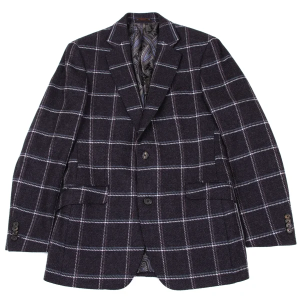 ETRO Wool Lining Paisley Check Jacket K-167169_002