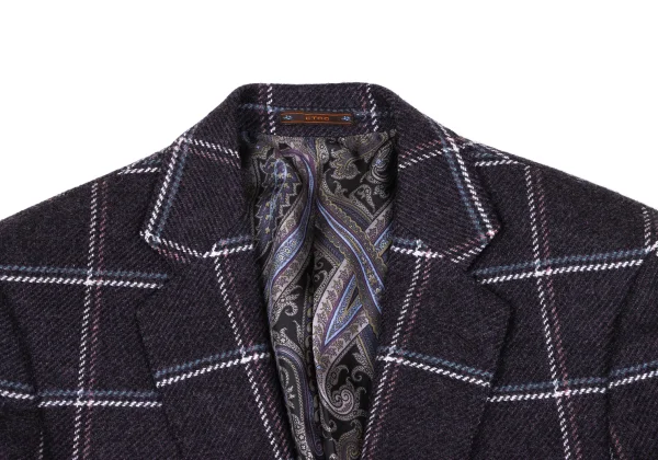 ETRO Wool Lining Paisley Check Jacket K-167169_004