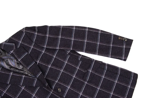 ETRO Wool Lining Paisley Check Jacket K-167169_006