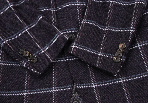ETRO Wool Lining Paisley Check Jacket K-167169_007