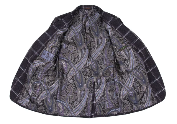 ETRO Wool Lining Paisley Check Jacket K-167169_012