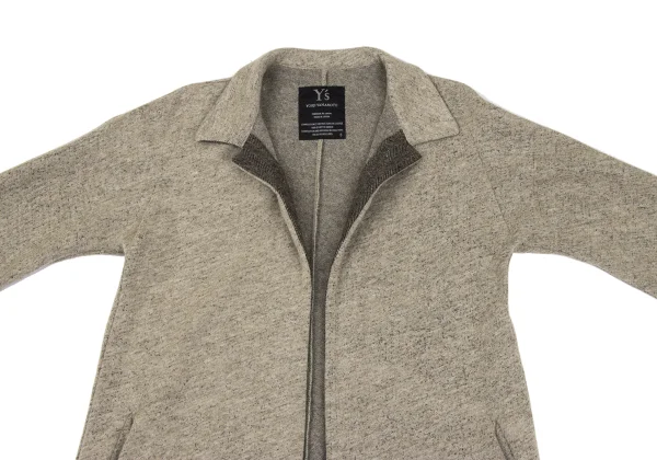 Y's Wool Blend Buttonless Knit Jacket K-167170_003