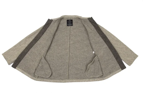 Y's Wool Blend Buttonless Knit Jacket K-167170_009