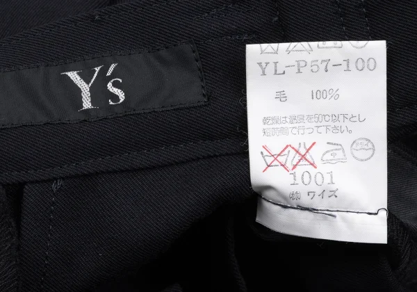 Y's Wool Gabardine Side Button Pants K-167171_015