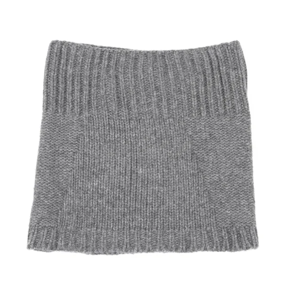 Y's Wool Knit Neck Warmer Grey  K-167172_001