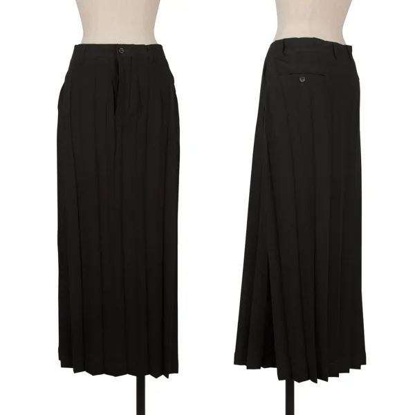 ISSEY MIYAKE Pleats Slit Long Skirt Black M K-167174_001