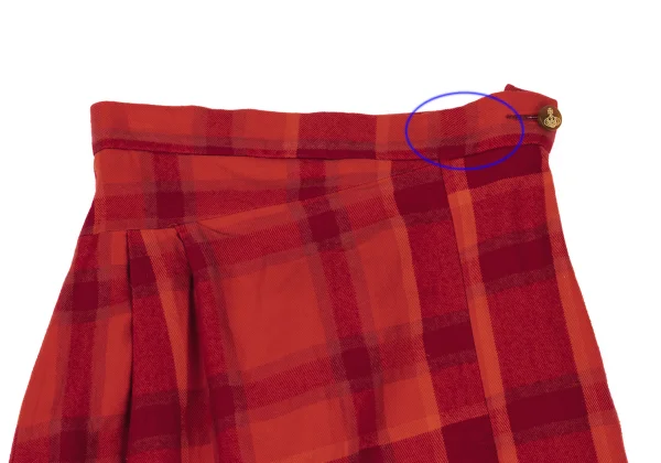 Vivienne Westwood Wool Check Asymmetry Hem Skirt K-167178_003