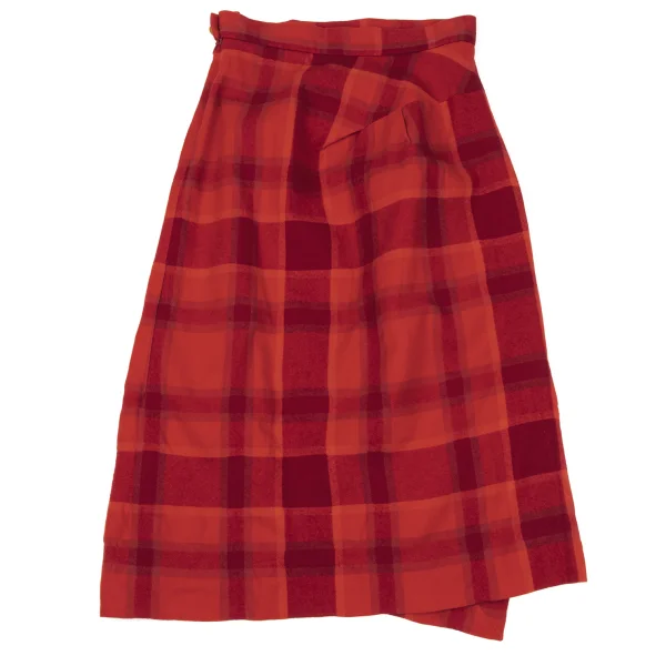 Vivienne Westwood Wool Check Asymmetry Hem Skirt K-167178_010