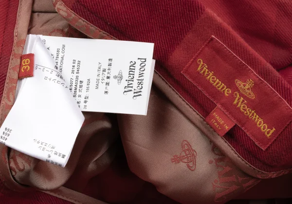 Vivienne Westwood Wool Check Asymmetry Hem Skirt K-167178_015