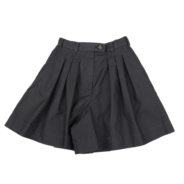 Vivienne Westwood Red Label Cotton Poly Tuck Shorts Grey 1 K-167184_001