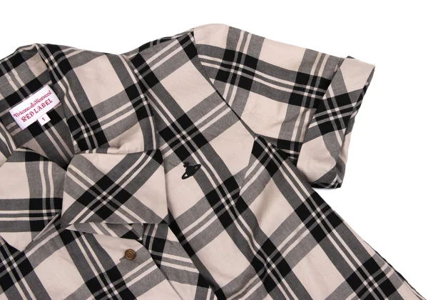 Vivienne Westwood Red Label Cotton Check Design Collar Blouse K-167186_008