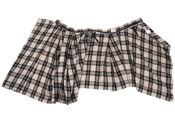 Vivienne Westwood Red Label Cotton Check Drape Wrap Skirt K-167187_011