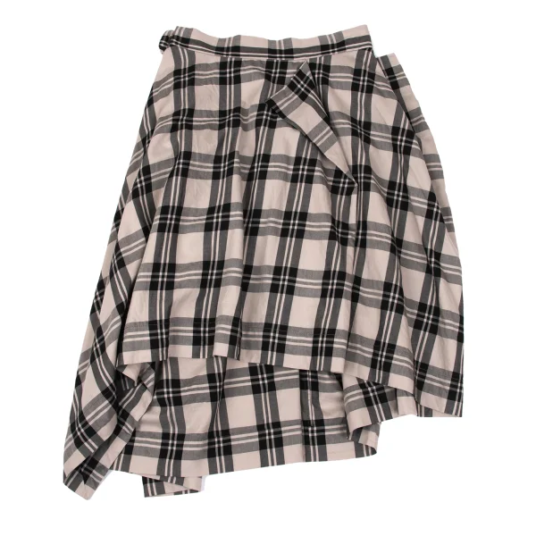 Vivienne Westwood Red Label Cotton Check Drape Wrap Skirt K-167187_012