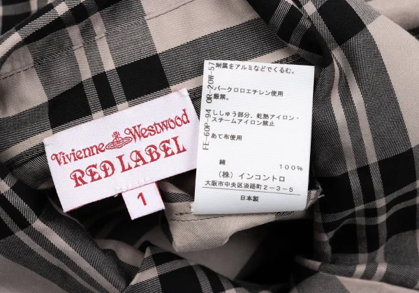 Vivienne Westwood Red Label Cotton Check Shirt & Skirt K-167188_019