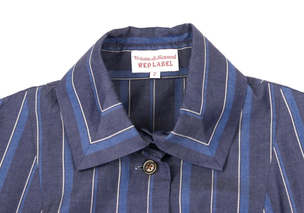 Vivienne Westwood Red Label Orb Embroidered Stripe Shirt Flare Dress K-167189_004