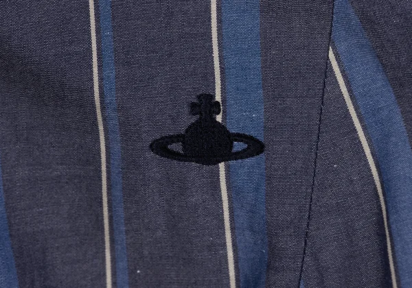 Vivienne Westwood Red Label Orb Embroidered Stripe Shirt Flare Dress K-167189_006