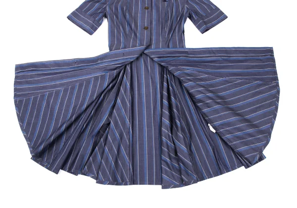 Vivienne Westwood Red Label Orb Embroidered Stripe Shirt Flare Dress K-167189_010