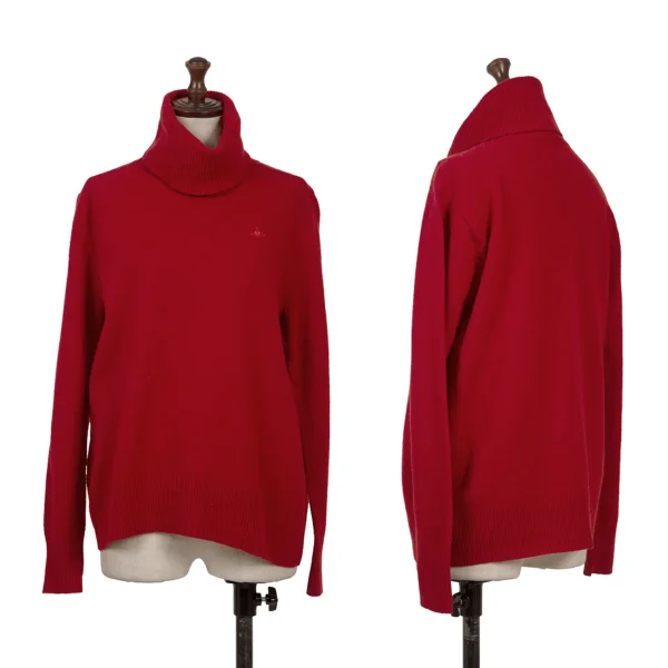 ヴィヴィアンウエストウッド レッドレーベルVivienne Westwood Red Label ウールオーブ刺繍タートルネックニット 赤2 K-167192_001